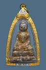 【正牌】九大聖僧阿贊多大師【黃金古佛】小立尊 附驗證書 連泰國純金防水殼(No.29845)