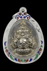 泰國佛牌 阿贊蘇賓師傅 拉胡天神 {銀色} 配戴型 連純銀龍也防水殼(No.25635)