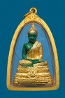 【正牌】玉佛寺 2546 玉佛佛牌(秋天) 配戴型 附驗證卡 連泰國純金防水外殼(No.29022)