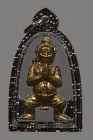 【正牌】寺廟屈麗逗 柏阿贊巴素大師 咩冷篇(難產女神) 連閃黑銀色邊防水殼(NO.29786)