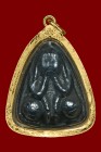 【正牌】  全泰第一開光加持周所佛 龍婆伴大師 必打 配戴型 附驗證卡 連純金防水殼(No.30012)
