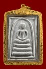 【正牌】寺廟屈鐵冠燙 高僧龍婆啤(培)大師 祟笛佛牌【第四期】配戴型 附驗證卡 連意大利金防水殼(No.30334)