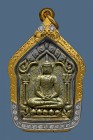 【陰料】龍婆浸蘭大師 首哈派粉坤平(細模單印) 貼金版 連意大利金半鑽開合防水殼(NO.29692)