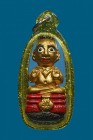 泰國佛牌 寺廟屈氹特片燙 龍婆通丹大師 【大耳朵】古曼童 配戴型 連閃金色邊防水殼(No.27847)