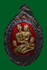 【正牌】寺廟屈所術運 帕阿贊立大師 多夫咩霸 連黑銀色邊防水殼(NO.29310)