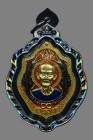 【正牌】寺廟屈臣周 白龍使 吳錦溪仙廟 吳錦溪仙自身佛牌 配戴型 連銀色鐳射防水殼(No.29196)