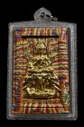 【正牌】寺廟屈轆 四面神騎三頭象 配戴型 連閃銀色邊防水殼(No.29907)