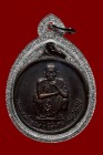 【正牌】 寺屈班麗 龍婆冠大師 師傅自身 配戴型 連閃銀色防水殼(No.29655)