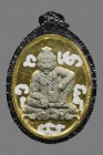 【正牌】泰北森林派高僧龍婆拉架大師 虎頭魯士 布周十面派(燙金版 後必打) 連黑銀色防水殼(NO.29597)