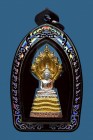【正牌】寺廟屈求柯 龍婆近大師 澤度今 小立尊{鍍金三色版大模}配戴型 連銀色鐳射防水殼(No.29731)