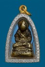 【正牌】已故聖僧龍婆茂大師 哈努曼天神 凸字流行模 附驗證卡 連意大利金鑽防水殼(No.30393)