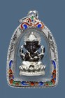 【正牌】寺廟屈鐵冠燙 象神 小立尊（銀黑色） 配戴型 連純銀龍也防水殼(No.29234)