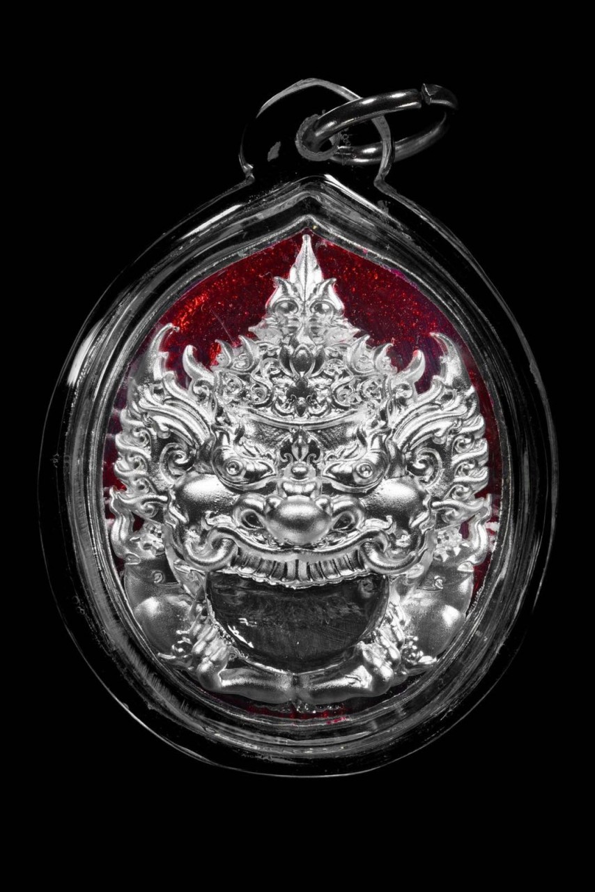 泰国佛牌 2559年 拉胡大法会 拉胡天神 (红底银色