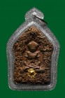 泰國佛牌 龍婆銅瑪大師 坤平佛牌 配戴型 連閃銀邊防水殼(No.27819)