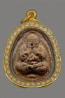 【正牌】寺廟屈朗橙坤 古巴陣得大師 二期 礦石必打 附驗證卡 連意大利金鑽防水殼(No.30335)