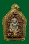 泰國佛牌 龍婆銅瑪大師 坤平佛牌 配戴型 連閃金邊防水殼(No.27821)