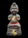 泰國聖物 寺廟屈三暗 高僧龍婆炎大師 2557 古曼童(兔子底座 黑色)供奉型(No.29674)