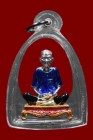 泰國佛牌 白龍使 吳錦溪仙大師 小立尊自身(藍色) 配戴型 連淺藍色邊透明防水殼(No.24870)