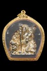 【正牌】周欽南白龍王 {白龍王仙尊 小立尊} 配戴型 附驗證卡 連泰國純金防水殼(No.29744)
