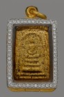 【正牌】 寺廟屈考本戴易 龍婆錠大師 崇笛佛牌 配戴型 附驗證卡 連意大利金鑽防水殼(No.29893)
