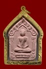 【正牌】寺廟屈啦肯麗 {龍婆添大師(側頭添)廟} 2557大法會 坤平佛牌 (粉紅肉) 配戴型 附驗證卡 連意大利金防水殼(No.29997)
