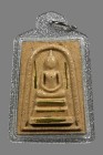 泰國佛牌 寺廟屈傑猜喔 阿贊多本廟 崇笛 連閃銀色邊防水透明殼(No.27893)