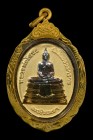 泰國佛牌 寺廟屈所燙 2567 所燙佛 配戴型 連不鏽鋼鍍金防水殼(No.28504)